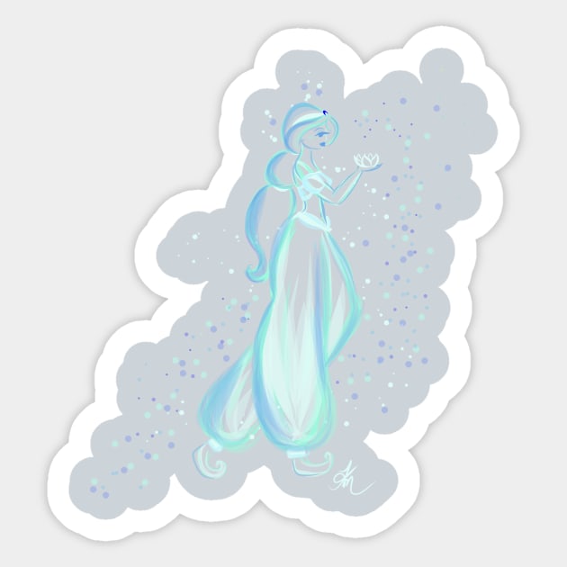 Jasmine Sticker by Art_byKay